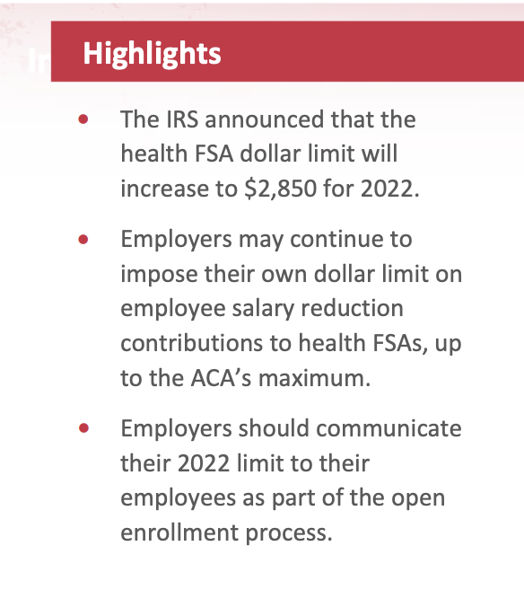 Health FSA Limit Will Increase for 2022 Maxwell Agency Insurance Services