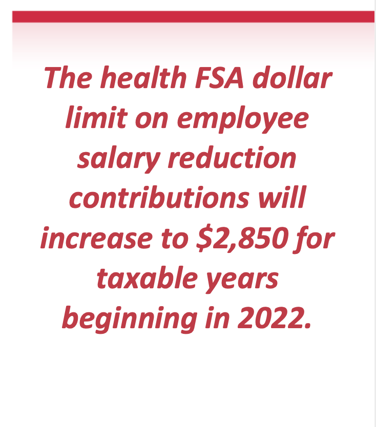 Health FSA Limit Will Increase for 2022 Maxwell Agency Insurance Services